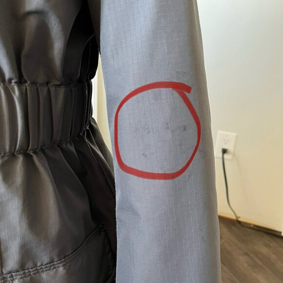 Abercrombie & Fitch Premium Arctic Parka Women's Gray Faux Fur Hood size Medium - Picture 6 of 8